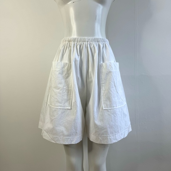 Vintage Pants - Vintage 80s High Waist Crinkle Cotton Shorts